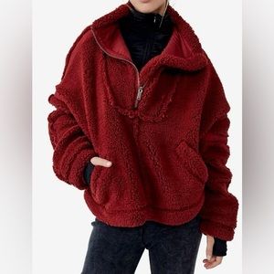 FREE PEOPLE Nantucket Fleece Half Zip Pullover NWT